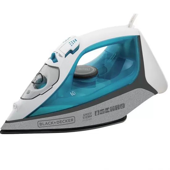 Ferro de Passar Roupa a Vapor e a Seco Black + Decker FX3060 Ceramic Gliss com Spray Branco e Azul