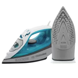 Ferro de Passar Roupa a Vapor e a Seco Black + Decker FX3060 Ceramic Gliss com Spray Branco e Azul