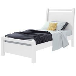 Cama Solteiro Lopas Reali com largura de 88 cm - Branco