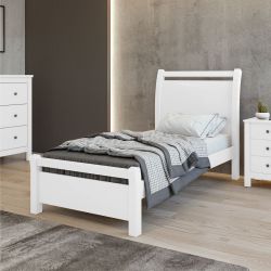 Cama Solteiro Lopas Reali com largura de 88 cm - Branco