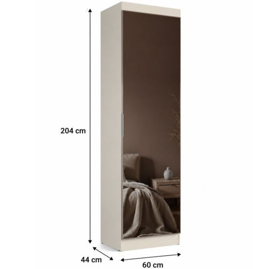 Sapateira Roupeiro Thor J&A Móveis 01 porta com espelho – Branco Brilho