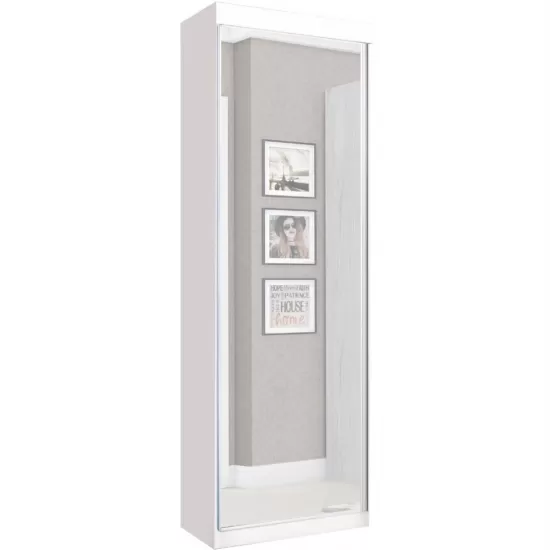 Sapateira Roupeiro Thor J&A Móveis 01 porta com espelho – Branco Brilho