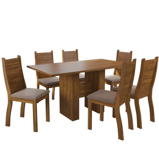 Conjunto Sala de Jantar Viero Granada com 6 Cadeiras R