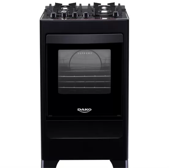 Fogão Dako 4 Bocas Supreme Glass com mesa de vidro Bivolt - Preto