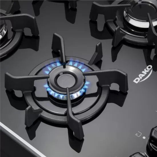 Fogão Dako 4 Bocas Supreme Glass com mesa de vidro Bivolt - Preto