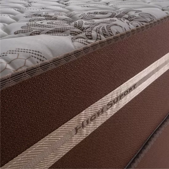 Conjunto Cama Box de Solteiro Hellen Millenium One Face com espuma D33 88 largura Marrom