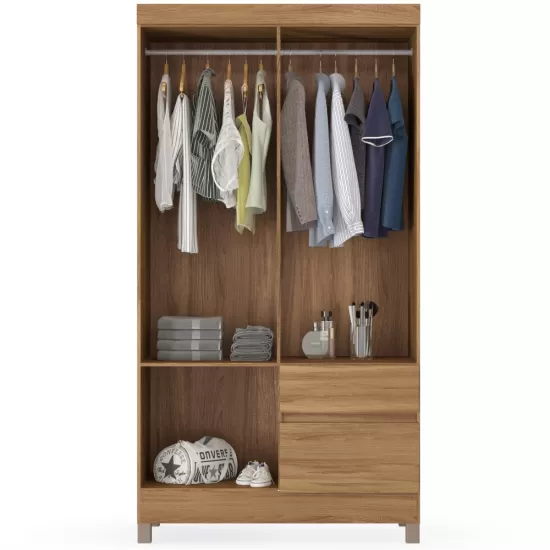 Guarda-Roupa Demóbile Lotus Solteiro Infantil com  100 cm de Largura 4 Portas 2 Gavetas Amendola Touch 134