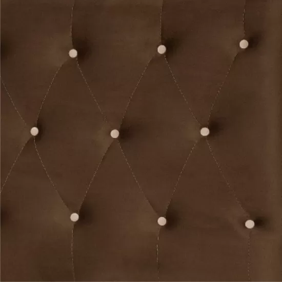 Cabeceira Solteiro Mega Vince estofada em tecido Veludo para cama box de 88 cm Marrom