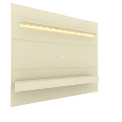 Painel Home Gelius Royal 100% MDF 220 cm de largura com LED e 3 gavetas OFF White 