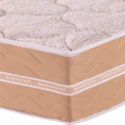 Colchão Solteiro Ortho largura 88 cm Unique em molas ensacadas individualmente com 25 cm altura bege