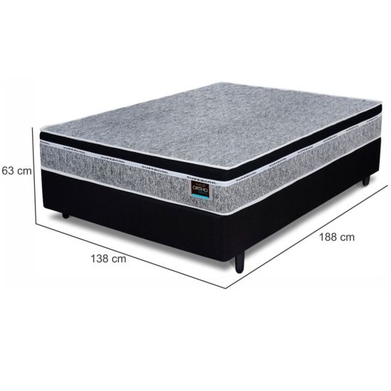 Conjunto Cama Box de Casal Ortho Quality Confort Firm com espuma