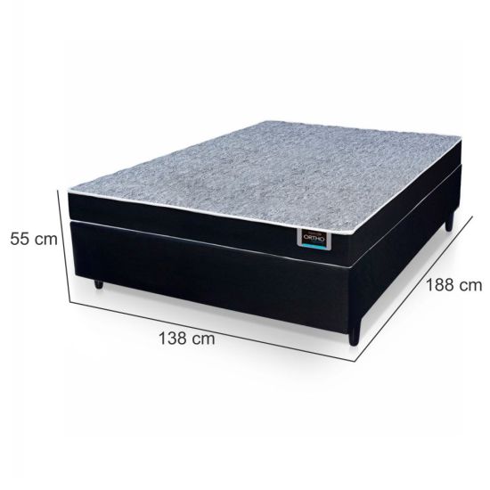 Conjunto Cama Box de Casal Ortho Quality confort Firm espuma D28