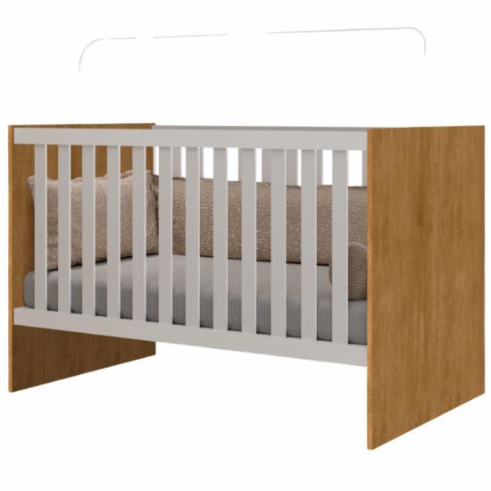 Berço Americano J&A Móveis Giovana para quarto de bebê Nature Branco