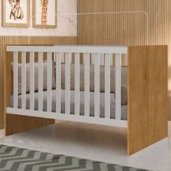 Berço Americano J&A Móveis Giovana para quarto de bebê Nature Branco