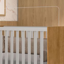 Berço Americano J&A Móveis Giovana para quarto de bebê Nature Branco