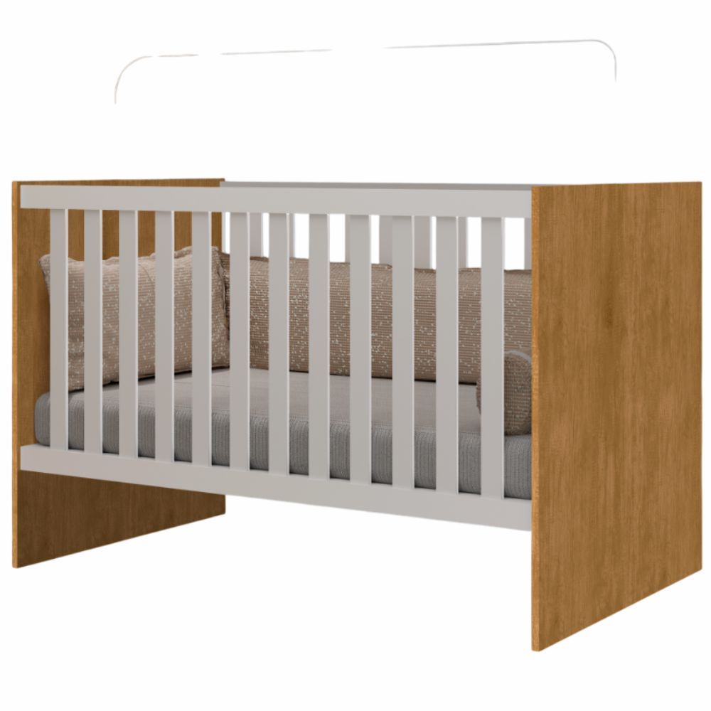 Berço Americano J&A Móveis Giovana para quarto de bebê Nature Branco