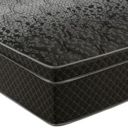 Cama Box de Casal Gazin Perola Negra e molas pocket ensacadas individualmente com espuma D33 altura de 71 cm largura de 138 cm Preto
