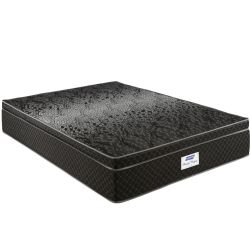 Colchão de Casal Queen Gazin Perola Negra em molas pocket ensacadas individualmente com espuma D33 altura de 32 cm largura de 158 cm Preto