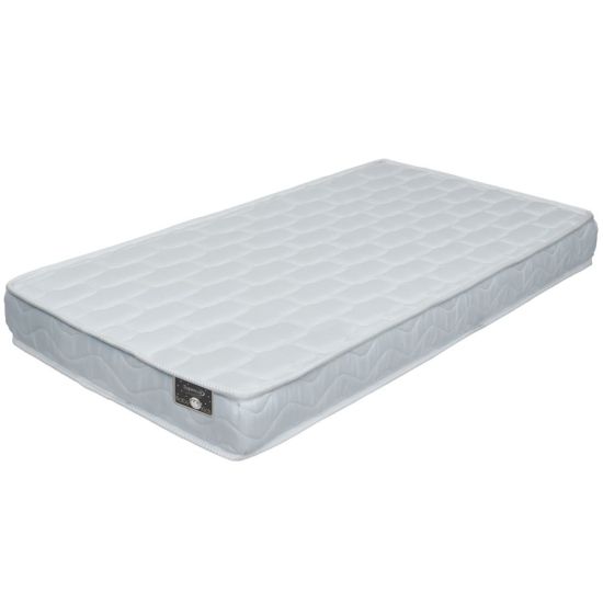 Colchão para Berço Ortho Baby Kids padrão americano densidade 18 bordado com forro em PVC impermeável largura de 70 cm Branco
