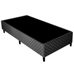 Cama Box de Solteiro Gazin Perola Negra e molas pocket ensacadas individualmente com espuma D33 altura de 71 cm largura de 88 cm Preto