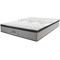 Colchão Casal Queen Ortho Secret em molas ensacadas individualmente com 28 cm de altura largura de 158 cm cinza preto