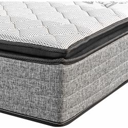 Colchão Casal Queen Ortho Secret em molas ensacadas individualmente com 28 cm de altura largura de 158 cm cinza preto
