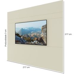 Painel Gelius Luminare 100% MDF largura 217 cm OFF White
