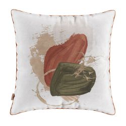 Conjunto Kit com 03 almofadas Manufadas em tecido veludo com viés 52x52 cm Vanessa estampadas