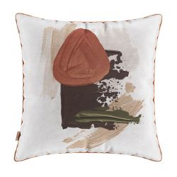 Conjunto Kit com 03 almofadas Manufadas em tecido veludo com viés 52x52 cm Vanessa estampadas