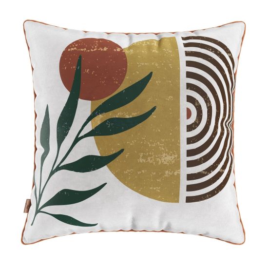 Conjunto Kit com 03 almofadas Manufadas em tecido veludo com viés 52x52 cm Bianca estampadas