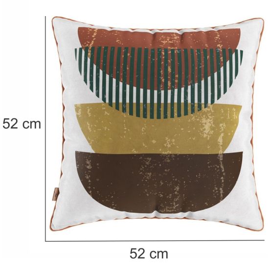 Conjunto Kit com 03 almofadas Manufadas em tecido veludo com viés 52x52 cm Bianca estampadas