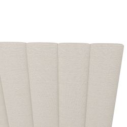 Cabeceira Painel Gelius estofada Concept para cama box casal, queen e king em tecido linho natural claro