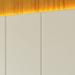 Painel Gelius Magnifico Tecnológico 100% MDF largura de 220 cm com LED Naturale/OFF White