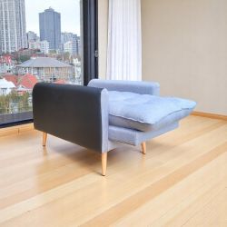 Poltrona Conflex Inglaterra reclinável em 3 posições em tecido linho grafite corano Preto