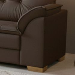 Conjunto Sofa Star Bahamas Plus 3 e 2 lugares em tecido Veludo Marrom VA03