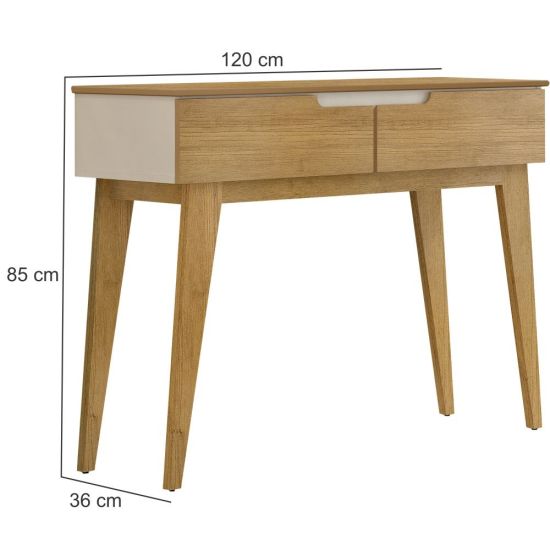 Aparador Sala de Jantar/Estar Valdemoveis Belissima 2 portas 120 cm com pés Cinamomo OFF White