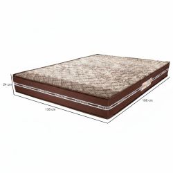 Colchão de casal largura 138 cm Ortho D45 Style 100% espuma altura de 24 cm até 150 Kilos Marrom
