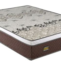 Colchão de Casal Gazin Stone Plus  D45 misto altura de 28 cm 138x188 Marrom Branco 