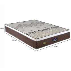 Colchão de Casal Gazin Stone Plus  D45 misto altura de 28 cm 138x188 Marrom Branco 