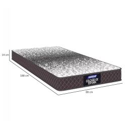 Colchão Solteiro Gazin Supreme D23 com largura de 88 cm e altura de 14 cm Marrom