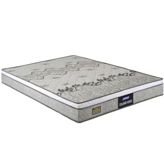 Colchão de Casal Gazin Stone D33 misto altura de 21 cm 138x188 Cinza Branco