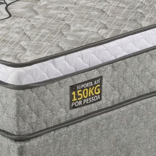 Colchão de Casal Gazin Stone D33 misto altura de 21 cm 138x188 Cinza Branco