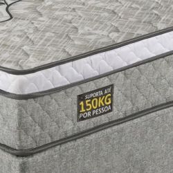 Colchão de Casal Queen Gazin Stone D33 misto altura de 21 cm 158x188 Cinza Branco