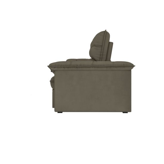 Sofá retrátil e reclinável BestHouse Milano em molas ensacadas individuais largura de 250 cm veludo Marrom