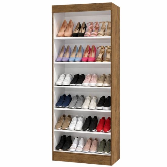 Armário Multiuso Sapateira J&A Móveis Lumina 2 portas, largura de 50 cm Jequitibá 