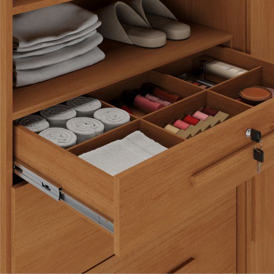 Cômoda Sapateira Multiúso Zanzini Imperial 5 gavetas 1 porta Cinamomo