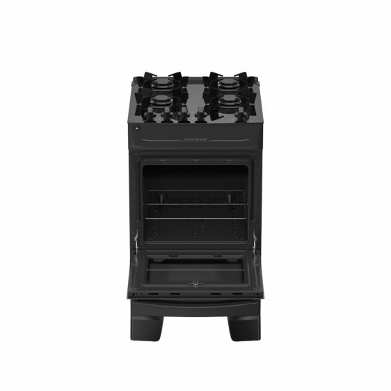 Fogão Atlas Mônaco Top Glass New 4 bocas, mesa de cooktop acendimento automático Preto 
