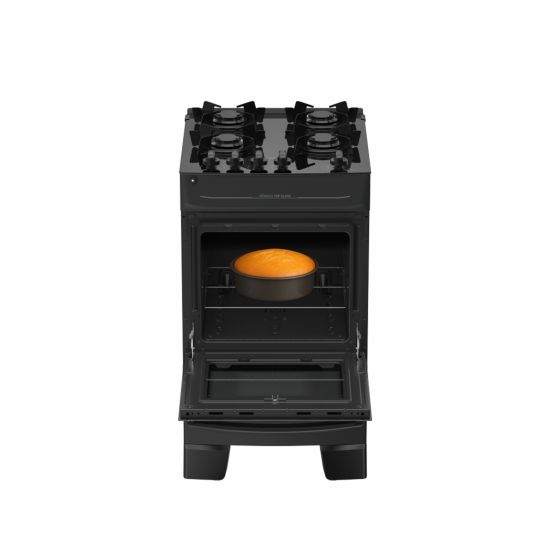 Fogão Atlas Mônaco Top Glass New 4 bocas, mesa de cooktop acendimento automático Preto 