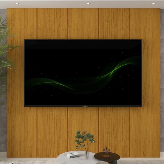Painel Gelius Realce com bordas chanfradas em 45 graus largura de 220 cm Naturale