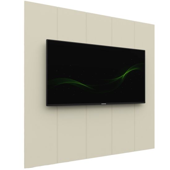 Painel Gelius Realce com bordas chanfradas em 45 graus largura de 220 cm OFF White